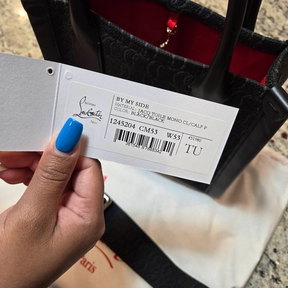 NEW Christian Louboutin By My Side Logo Jacquard Tote Removable Strap - Picture 7 of 7
